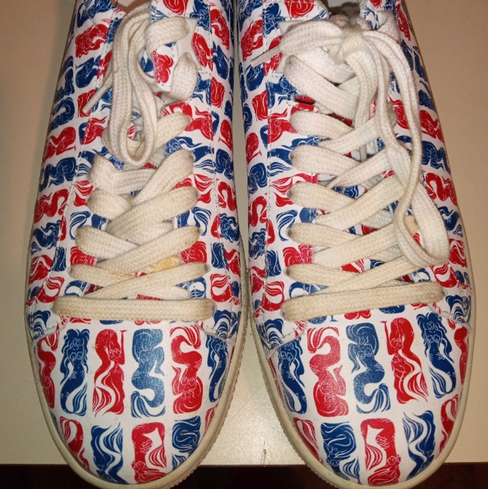 Kenzo.red white blue mermaid Sz 10/ Euro Sz 43 Mens shoes